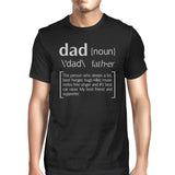 Dad Noun Mens Black Cotton T-Shirt Cute Fathers Day Gifts For Him