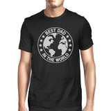 World Best Dad Mens Black Round Neck Tee Unique Graphic Top For Dad