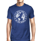 World Best Dad Mens Blue Cotton Tee Cute Fathers Day Gifts For Him