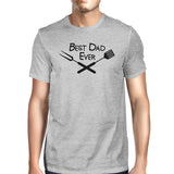 Best Bbq Dad Mens Gray Funny Graphic T-Shirt Cute Fathers Day Gifts
