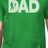 Dad Fish Mens Green Graphic Design Tee Unique Fishing Dad T Shirt