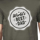 World's Best Dad Mens Dark Gray Round Neck Shirt Funny Dad Gifts