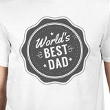 World's Best Dad Mens White Graphic Shirt Fathers Day Gifts For Him