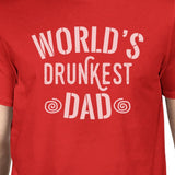 World's Drunkest Dad Men's Red Funny Fathers Day T Shirt For Him