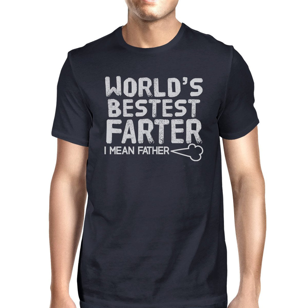World's Bestest Farter Men's Navy Funny Fathers Day Gift T-Shirt