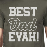 Best Dad Ever Graphic Shirt For Dad Birthday Gifts Dark Gray Cotton