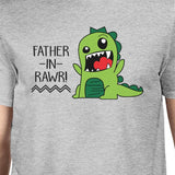 Father-In-Rawr Cotton Grey Funny Design T Shirt For Father In Law