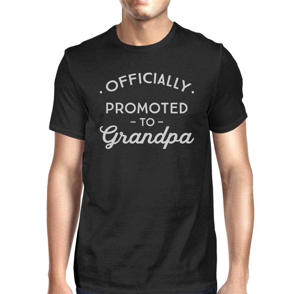Officially Promoted To Grandpa Mens Black Shirt