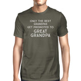 Only The Best Grandpas Get Promoted To Great Grandpa Mens Dark Grey Shirt