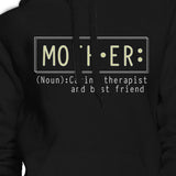 Mother Therapist And Friend Black Hoodie Best Mothers Day Gift Idea