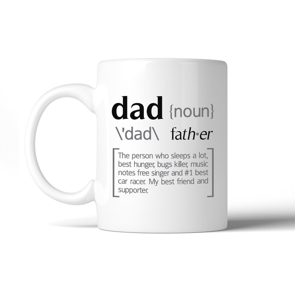 Dad Noun White Ceramic Coffee Mug Funny Design Perfect Gift For Dad