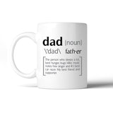 Dad Noun White Ceramic Coffee Mug Funny Design Perfect Gift For Dad