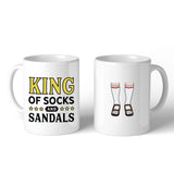King Of Socks And Sandals Funny Design Mug Funny Fathers Day Gift