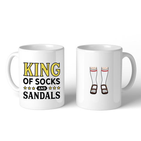 King Of Socks And Sandals Funny Design Mug Funny Fathers Day Gift