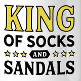 King Of Socks And Sandals Funny Design Mug Funny Fathers Day Gift