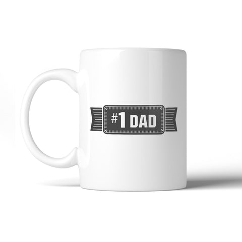 #1 Dad Ceramic Coffee Mug Unique Vintage Design Mug Gifts For Dad