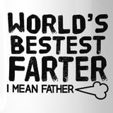 World's Bestest Farter Funny Dad Coffee Mug Humorous Gifts For Dad