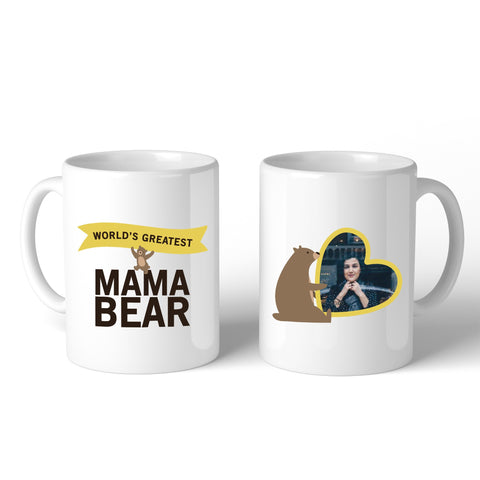 World's Greatest Mama Bear Customized Coffee Mug For Mothers Day