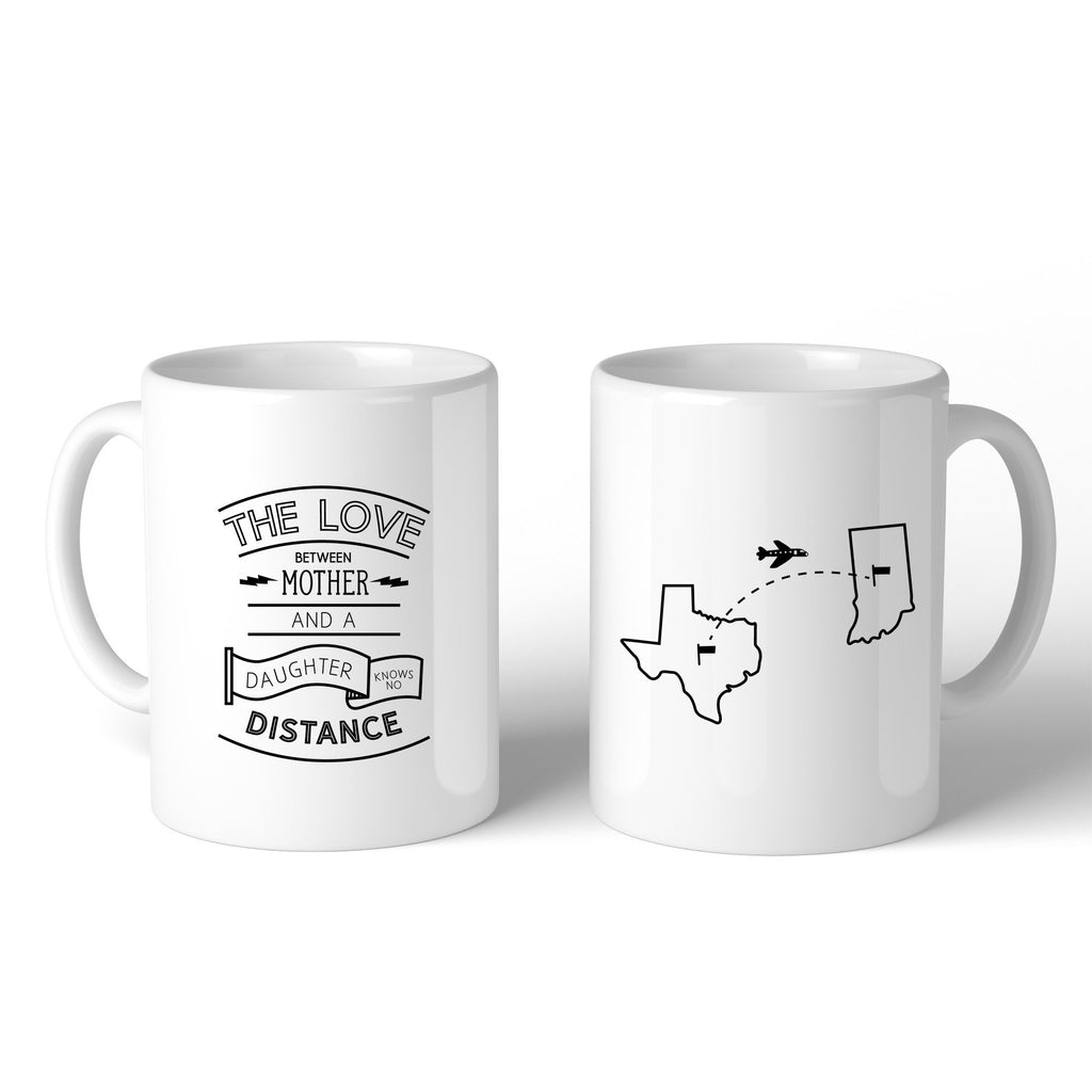 The Love Between Personalized Ceramic Mug Mom Gift From Daughters