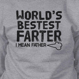 World's Bestest Farter Unisex Grey Pullover Sweatshirt Gift For Dad