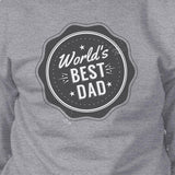 Worlds Best Dad Unisex Grey Funny Design Sweatshirt Witty Dad Gifts