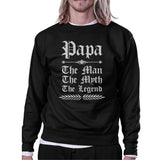 Vintage Gothic Papa Mens/Unisex Fleece Sweatshirt For Fathers Day