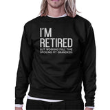 Retired Grandkids Mens/Unisex Fleece Sweatshirt Round Neck Top