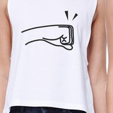 Fists Pound BFF Matching White Crop Tops