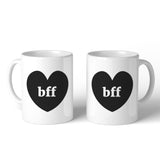 Bff Hearts BFF Matching White Mugs
