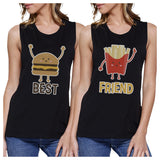 Hamburger And Fries BFF Matching Tank Tops Womens Cute Graphic Tank