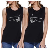 Fists Pound BFF Matching Black Muscle Tops