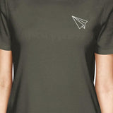 Origami Plane And Boat BFF Matching Dark Grey Shirts