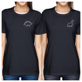 Dinosaurs BFF Matching Navy Shirts