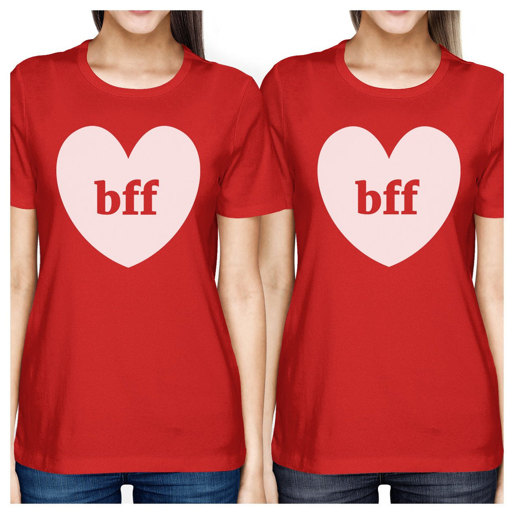 Bff Hearts BFF Matching Red Shirts