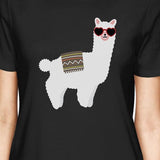 Llamas With Sunglasses BFF Matching Black Shirts
