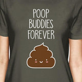 Poop Buddies BFF Matching Dark Grey Shirts