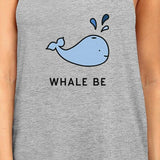 Whale Be Friend Forever BFF Matching Grey Graphic Tanks For Summer