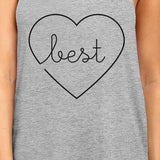 Best Babes BFF Matching Grey Tank Tops