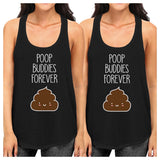Poop Buddies BFF Matching Black Tank Tops
