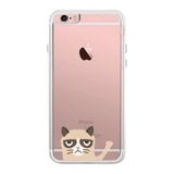 Grumpy Cat Phone Case Cute Clear Transparent Phonecase