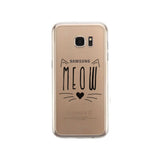 Meow Kitty Face Phone Case Cute Clear Phonecase