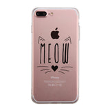 Meow Kitty Face Phone Case Cute Clear Phonecase