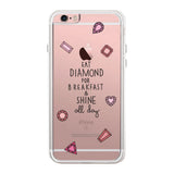 Diamond For Breakfast Phone Case Cute Clear Phonecase