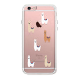 Llama Pattern Phone Case Cute Clear Phonecase