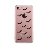 Bat Pattern Halloween Phone Case Cute Clear Phonecase