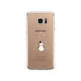 Snowing Snowman Phone Case Cute Clear Phonecase