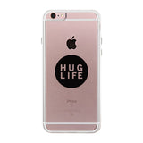 Hug Life Black Sleeveless Clear Phone Case