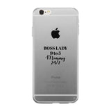 Boss Lady Mommy Clear Phone Case Funny Mothers Day Gift For Wife