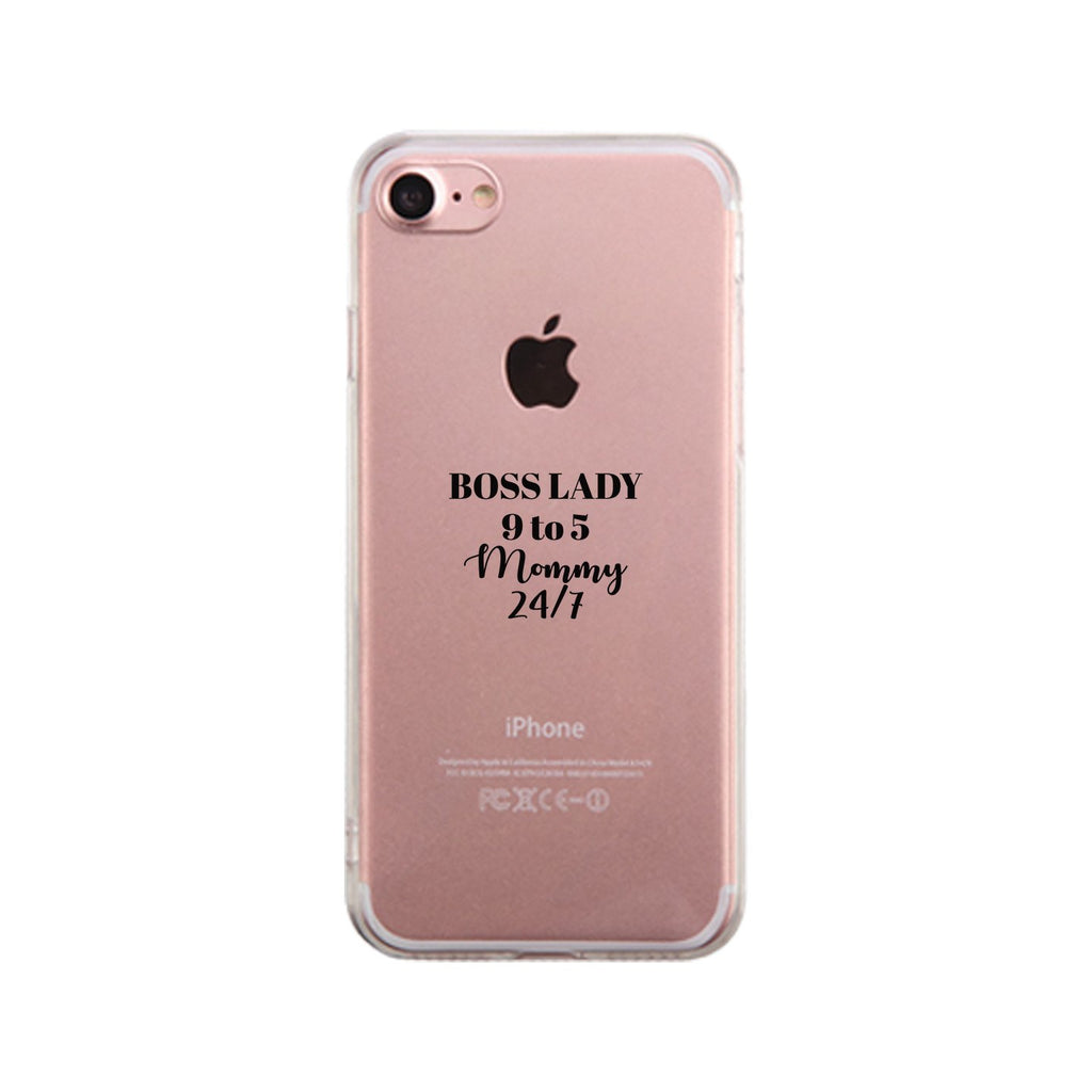 Boss Lady Mommy Clear Phone Case Funny Mothers Day Gift For Wife