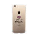 Cannot Brain Has The Dumb Clear Phone Case